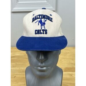 Vintage Champion Baltimore Colts SnapBack Hat Cap Leather Helmet Embroidered‎